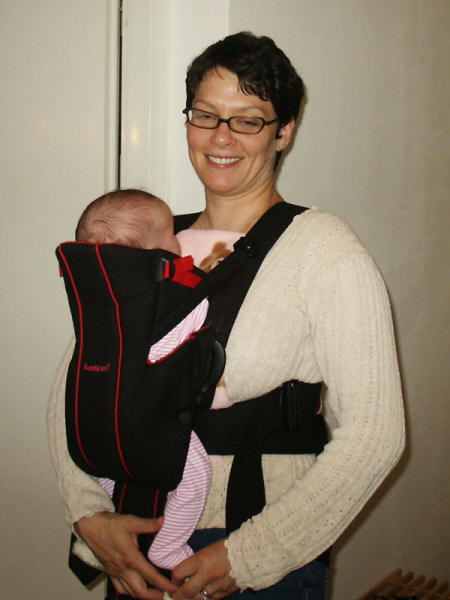 2005 06 16 I guess nine months of carrying the baby around wasn't enough for Sara.