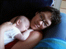 2005 06 20 Sleeping on Momma's chest.