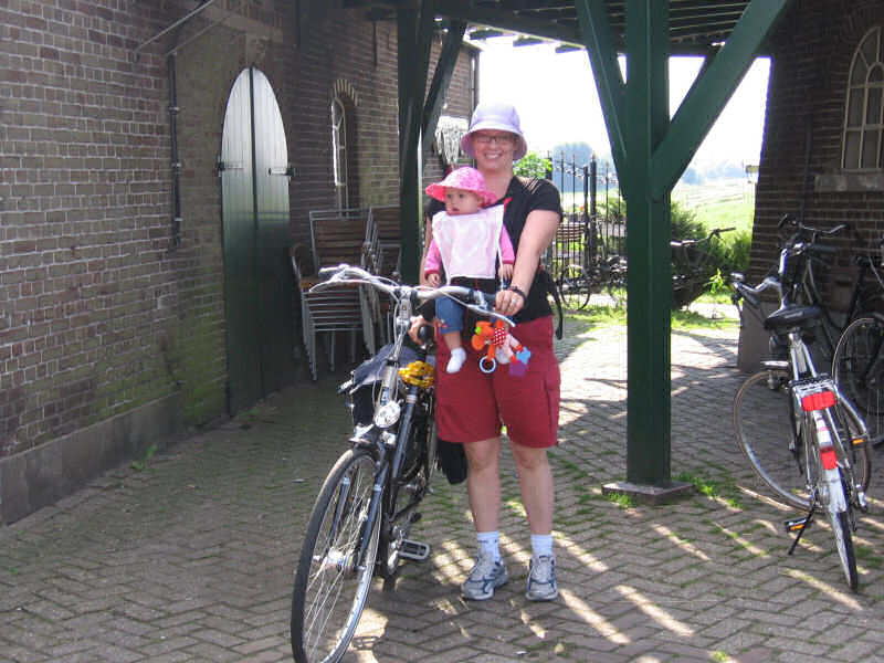 2005 09 17 We bought a bike for Sara so that she and Ruby can do errands around town like the locals.  How Dutch is that??