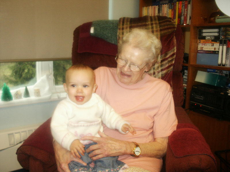 2006 01 04 Ruby and Great Gramma Leatherbarrow 1