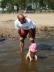 2006 06 11 Papa and Ruby in the water 2