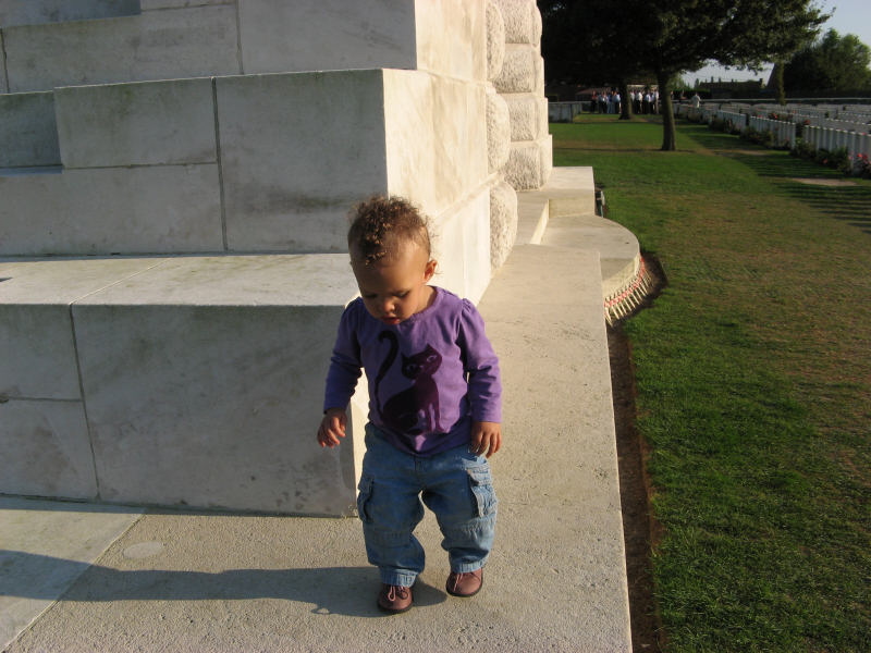 2006 09 20 Rubelu Climbs (Very Somberly) on a Monument