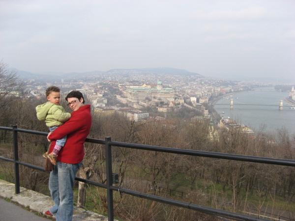 2007 02 24 A View of Buda and the Danube with Pumpkin Belly and Rubelu.