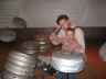 2007 03 14 We did the "usual" things we do with first time visitors, including the windmill in Nootdorp, a canal tour, the Redlight District in Amsterdam and of course, the Heineken Experiernce.  Here, Andrew and Ruby Play Drums at the Heineken Museum 1