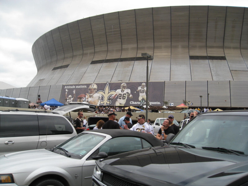 2007 10 21 - NOLA - We went to the Superdome to see the Saints play the Atlanta Falcons.  Notice the Mustang in the Foreground