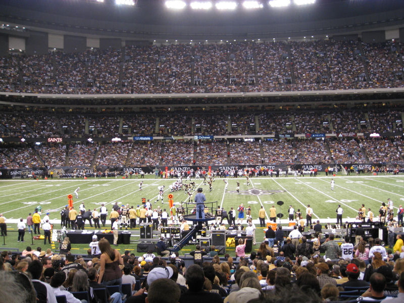 2007 10 21 - NOLA - Our seats were at the 48 yard line and about 20 rows up.