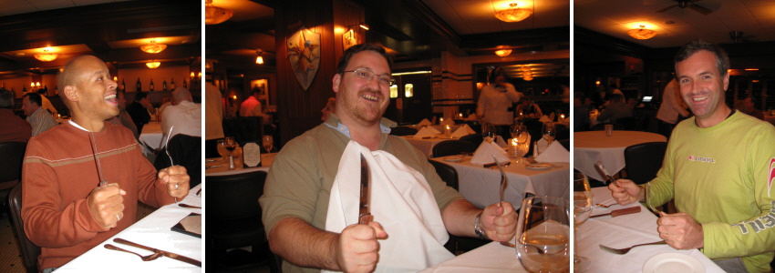 2007 10 24 - NOLA - Glenn, JJ and I eat at the 2nd best steakhouse in America