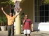 2007 10 25 - NOLA - Outside of our hotel - Why is JJ so excited?
