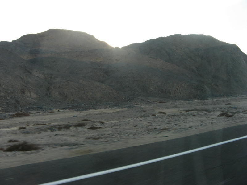 2008 01 08 We did the day trip to the Valley of the Kings in Luxor.  That meant a 6 am departure for a four hour bus ride through desert and mountains.