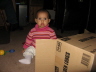 2008 01 12 Harper and her Box.  Merry Christmas Harper Baby!