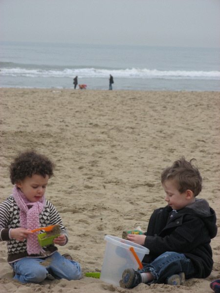 2008 02 28 Oscar and Ruby on the Beach