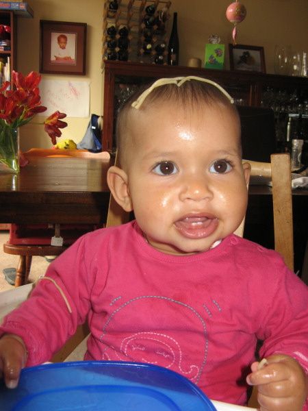 2008 03 18 Is it just me or does she look like Eddie Munster in this pic... Or should I say Eddie Munster with noodles on his head.