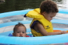 2008 07 29 Ruby and Harper in the Dock Pool